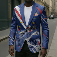 Custom World Football 2026 Cabo Verde Blazer Tubaroes Azuis Victory