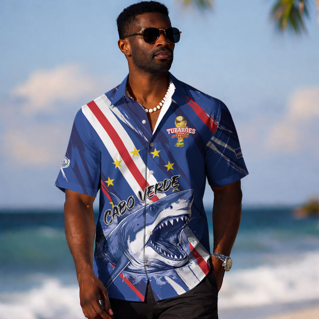 Custom World Football 2026 Cabo Verde Hawaiian Shirt Tubaroes Azuis Victory LT01
