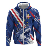 Custom World Football 2026 Cabo Verde Hoodie Tubaroes Azuis Victory