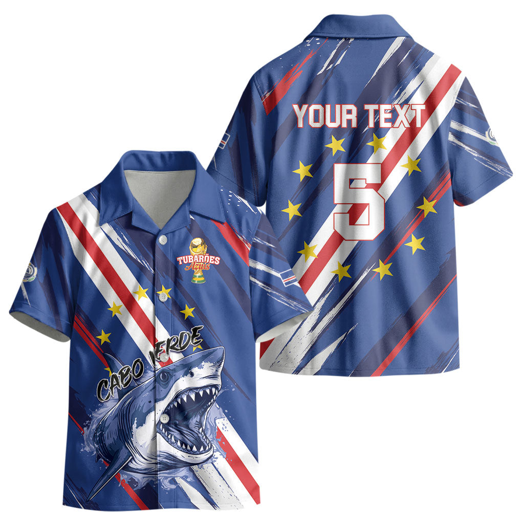 Custom World Football 2026 Cabo Verde Kid Hawaiian Shirt Tubaroes Azuis Victory LT01