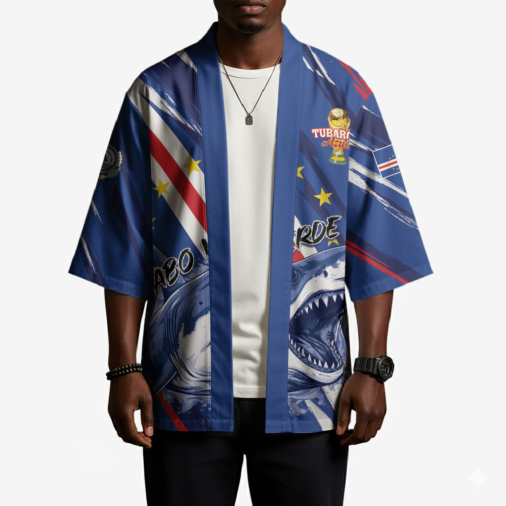 Custom World Football 2026 Cabo Verde Kimono Tubaroes Azuis Victory