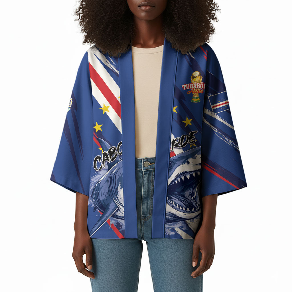 Custom World Football 2026 Cabo Verde Kimono Tubaroes Azuis Victory