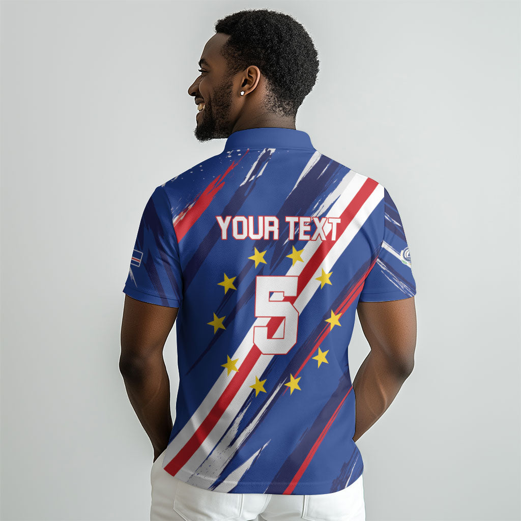 Custom World Football 2026 Cabo Verde Polo Shirt Tubaroes Azuis Victory LT01