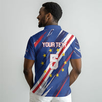 Custom World Football 2026 Cabo Verde Polo Shirt Tubaroes Azuis Victory LT01