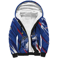 Custom World Football 2026 Cabo Verde Sherpa Hoodie Tubaroes Azuis Victory