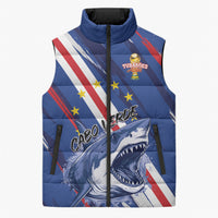 Custom World Football 2026 Cabo Verde Sleeveless Puffer Jacket Tubaroes Azuis Victory