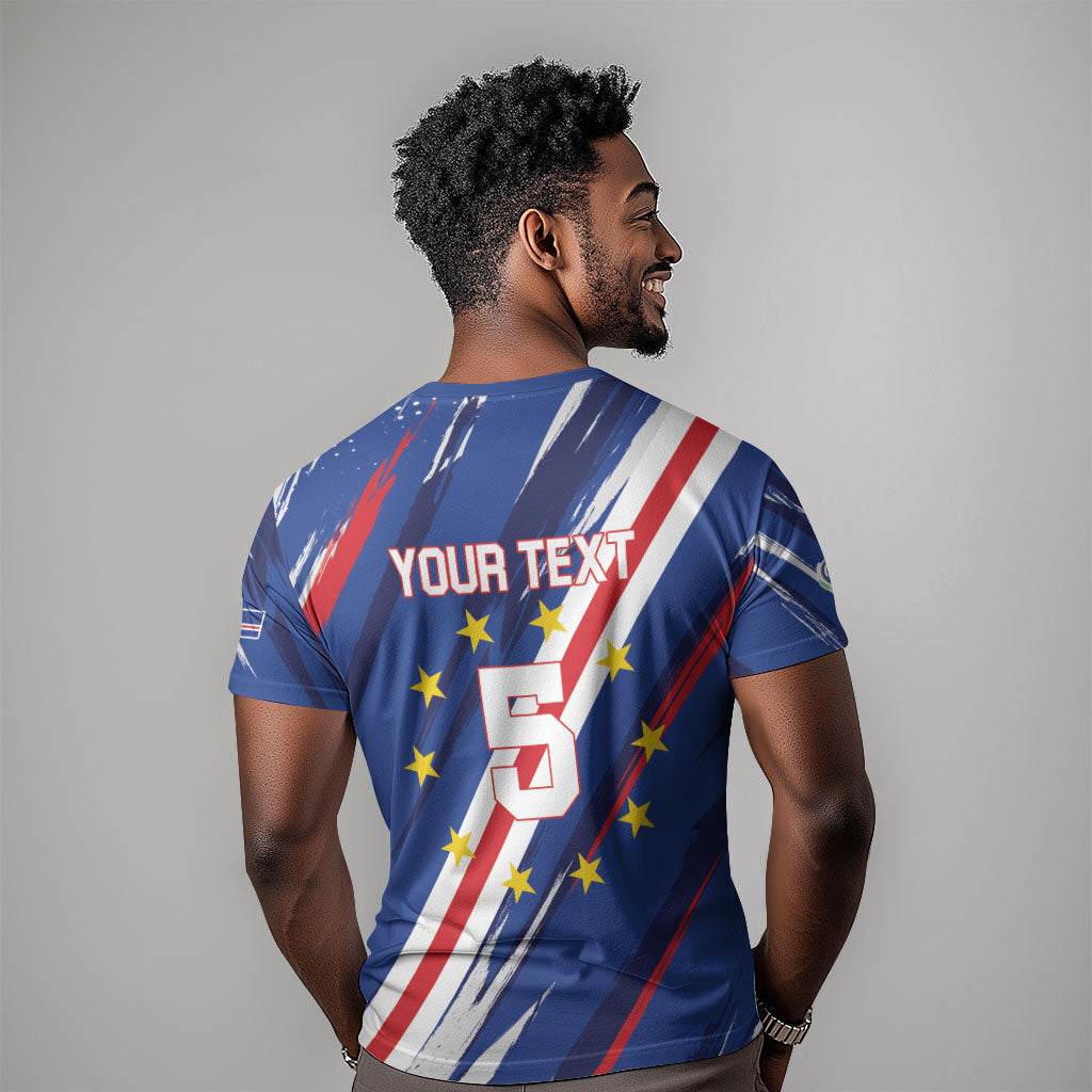 Custom World Football 2026 Cabo Verde T shirt Tubaroes Azuis Victory