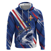Custom World Football 2026 Cabo Verde Zip Hoodie Tubaroes Azuis Victory