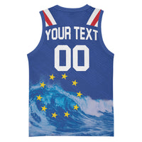 Custom Cape Verde Football 2026 Blue Shark Basketball Jersey Go Champions