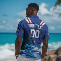 Custom Cape Verde Football 2026 Blue Shark Hawaiian Shirt Go Champions LT01