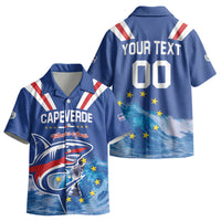 Custom Cape Verde Football 2026 Blue Shark Kid Hawaiian Shirt Go Champions LT01