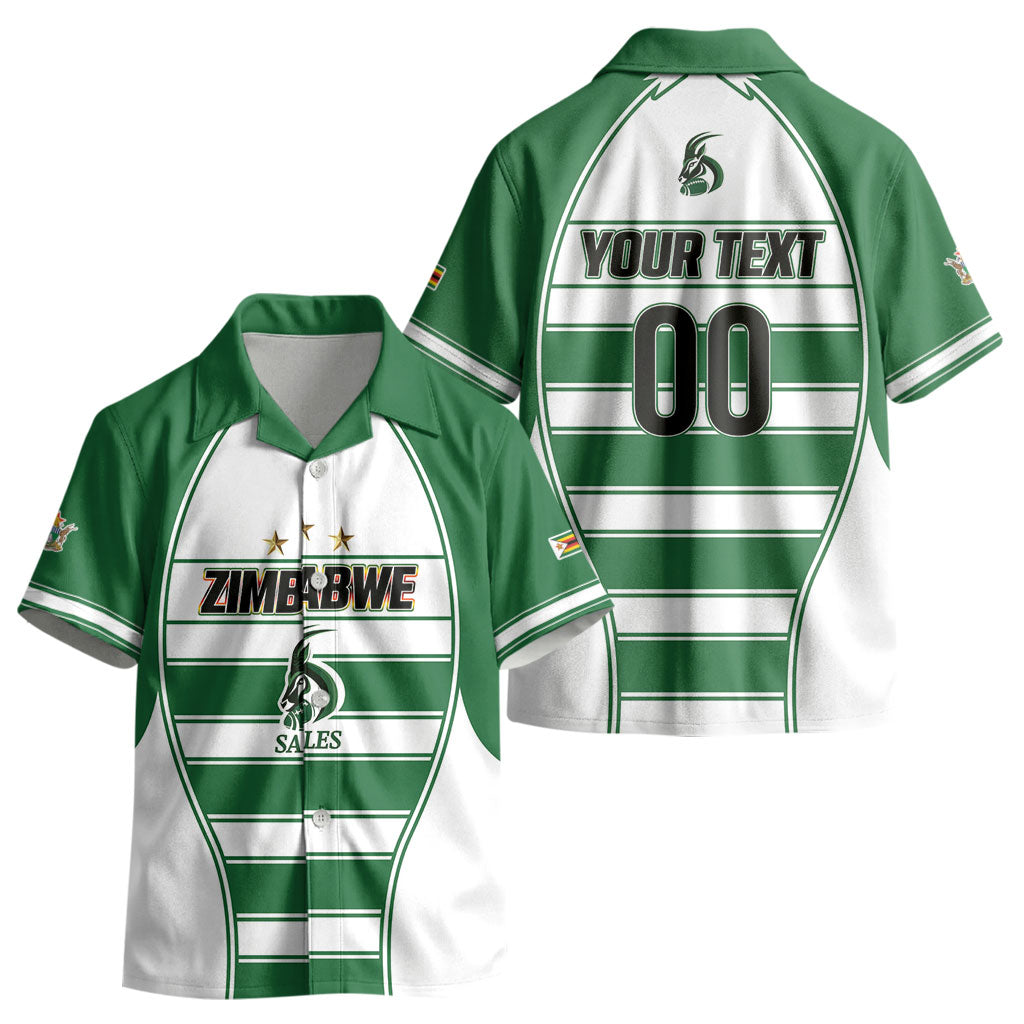 Custom Zimbabwe Rugby 3rd Africa Cup Kid Hawaiian Shirt The Sables Back-to-Back Champions LT01