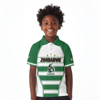 Custom Zimbabwe Rugby 3rd Africa Cup Kid Polo Shirt The Sables Back-to-Back Champions