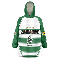 Custom Zimbabwe Rugby 3rd Africa Cup Kid Wearable Blanket Hoodie The Sables Back-to-Back Champions