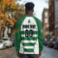 Custom Zimbabwe Rugby 3rd Africa Cup Long Sleeve Shirt The Sables Back-to-Back Champions