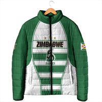 Custom Zimbabwe Rugby 3rd Africa Cup Padded Jacket The Sables Back-to-Back Champions