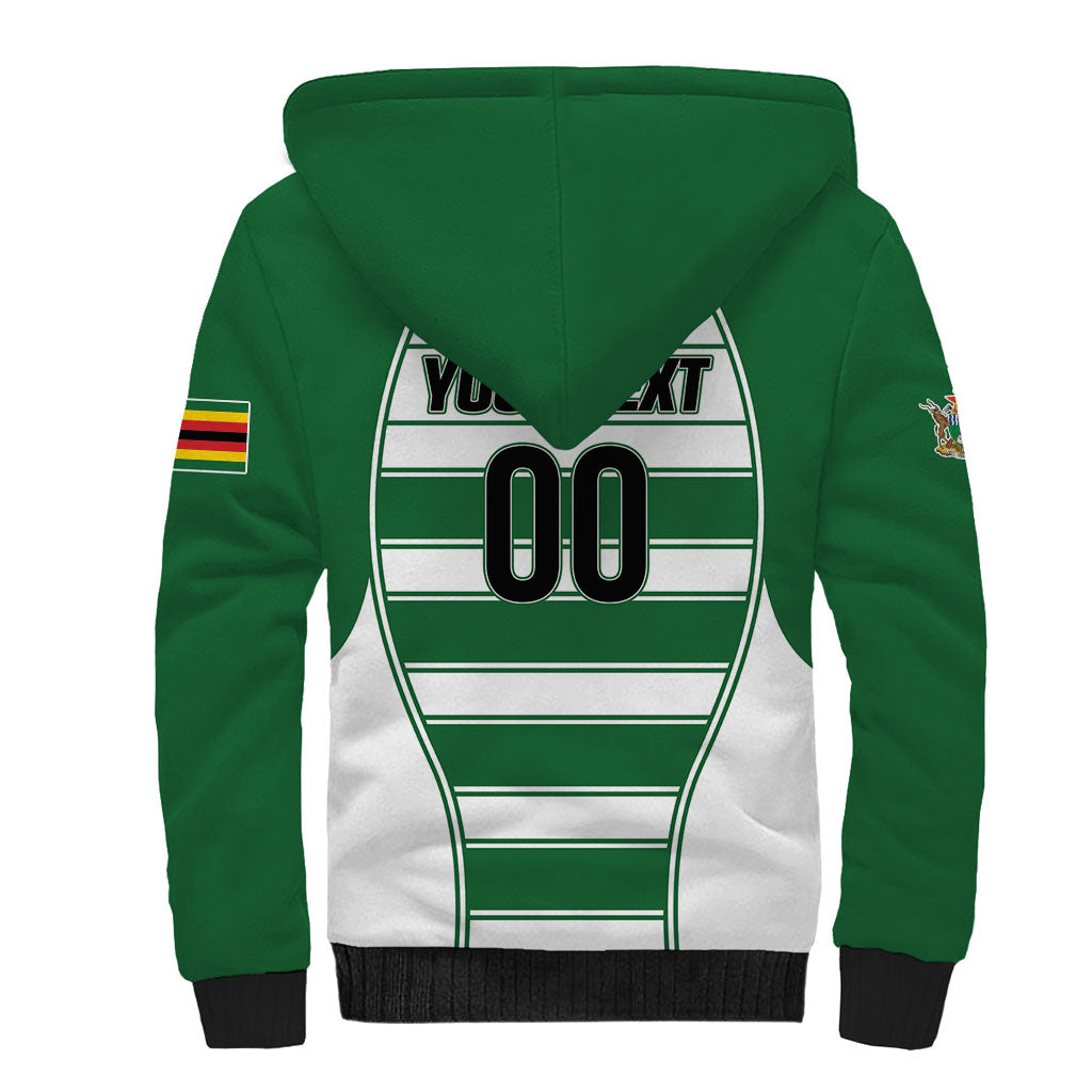 Custom Zimbabwe Rugby 3rd Africa Cup Sherpa Hoodie The Sables Back-to-Back Champions