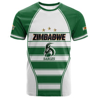 Custom Zimbabwe Rugby 3rd Africa Cup T shirt The Sables Back-to-Back Champions