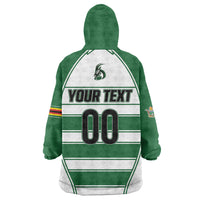 Custom Zimbabwe Rugby 3rd Africa Cup Wearable Blanket Hoodie The Sables Back-to-Back Champions
