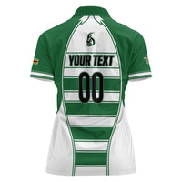Custom Zimbabwe Rugby 3rd Africa Cup Women Polo Shirt The Sables Back-to-Back Champions
