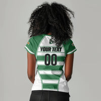 Custom Zimbabwe Rugby 3rd Africa Cup Women V-Neck T-Shirt The Sables Back-to-Back Champions