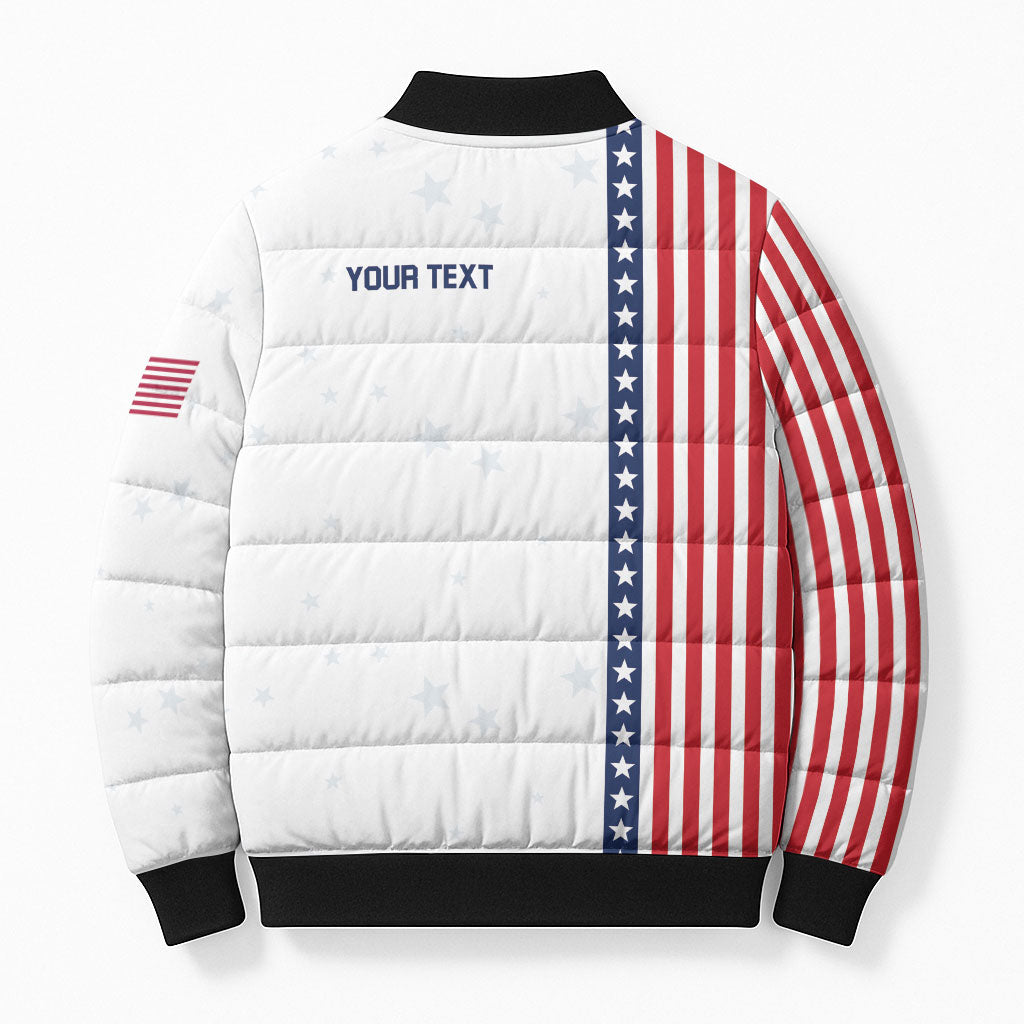 Personalized Soccer USA Est 1913 Bomber Puffer Jacket Patriotic United States