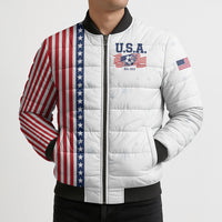 Personalized Soccer USA Est 1913 Bomber Puffer Jacket Patriotic United States