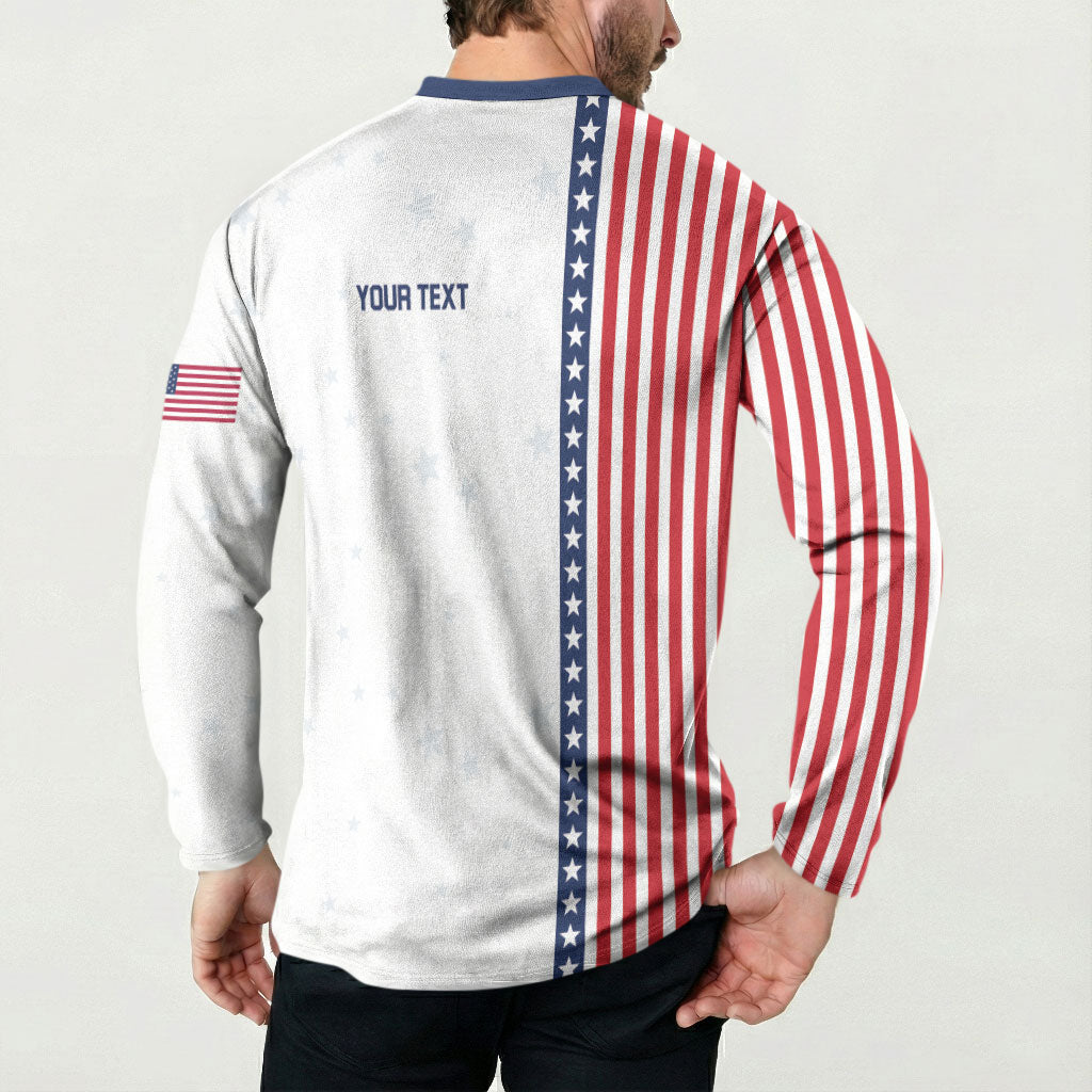 Personalized Soccer USA Est 1913 Button Sweatshirt Patriotic United States