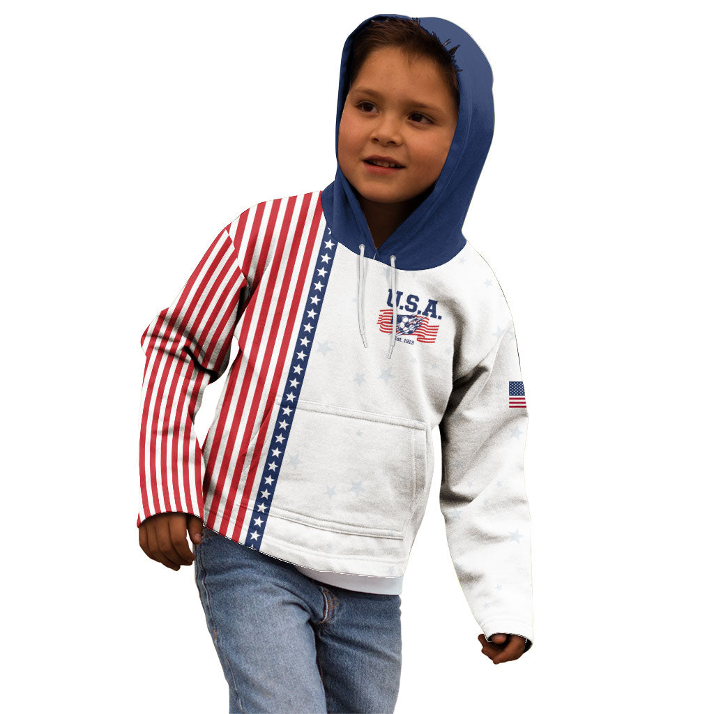 Personalized Soccer USA Est 1913 Kid Hoodie Patriotic United States