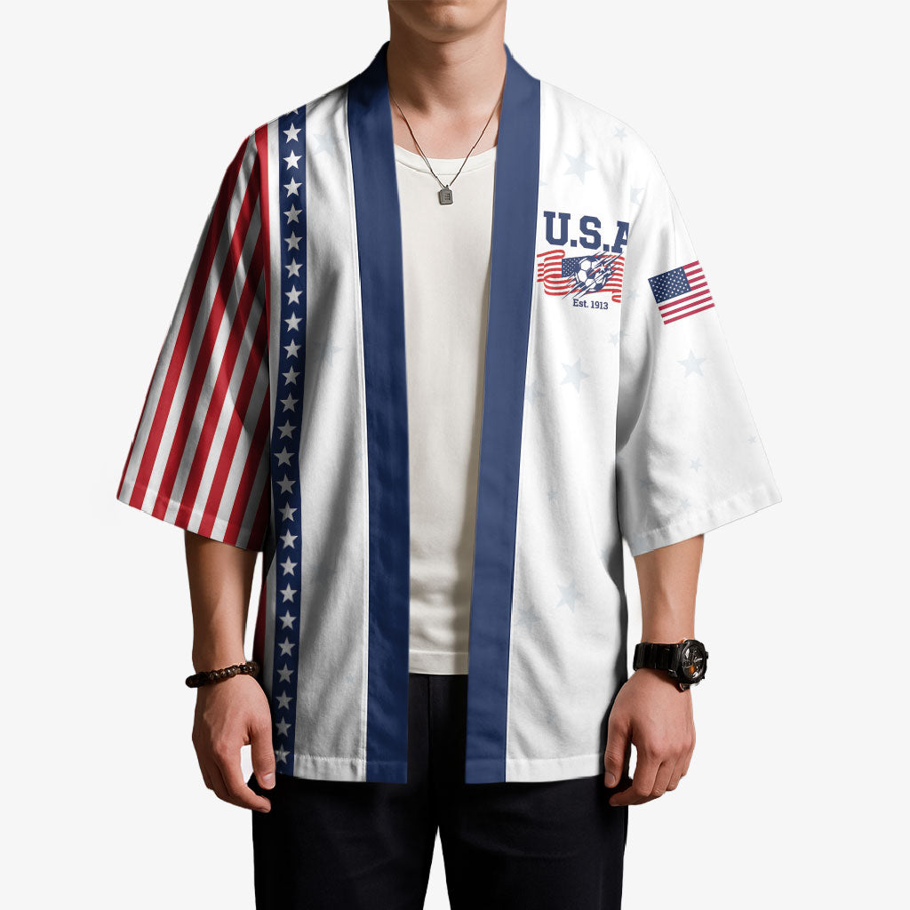 Personalized Soccer USA Est 1913 Kimono Patriotic United States
