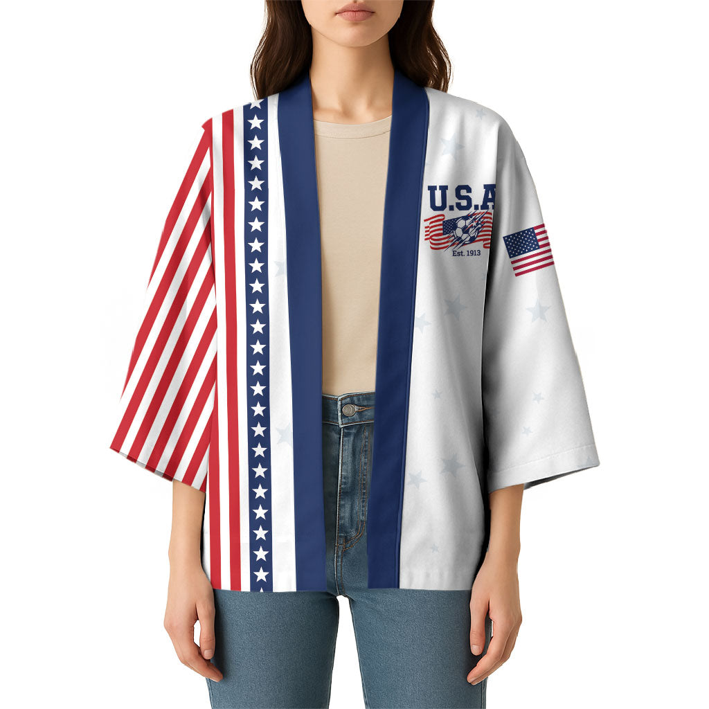 Personalized Soccer USA Est 1913 Kimono Patriotic United States