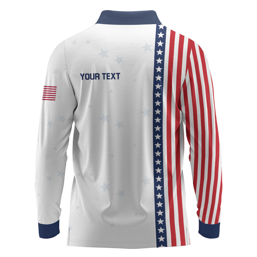 Personalized Soccer USA Est 1913 Long Sleeve Polo Shirt Patriotic United States