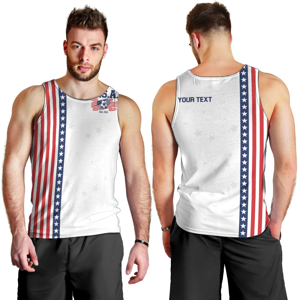 Personalized Soccer USA Est 1913 Men Tank Top Patriotic United States