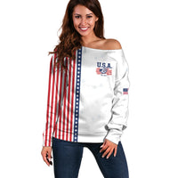 Personalized Soccer USA Est 1913 Off Shoulder Sweater Patriotic United States