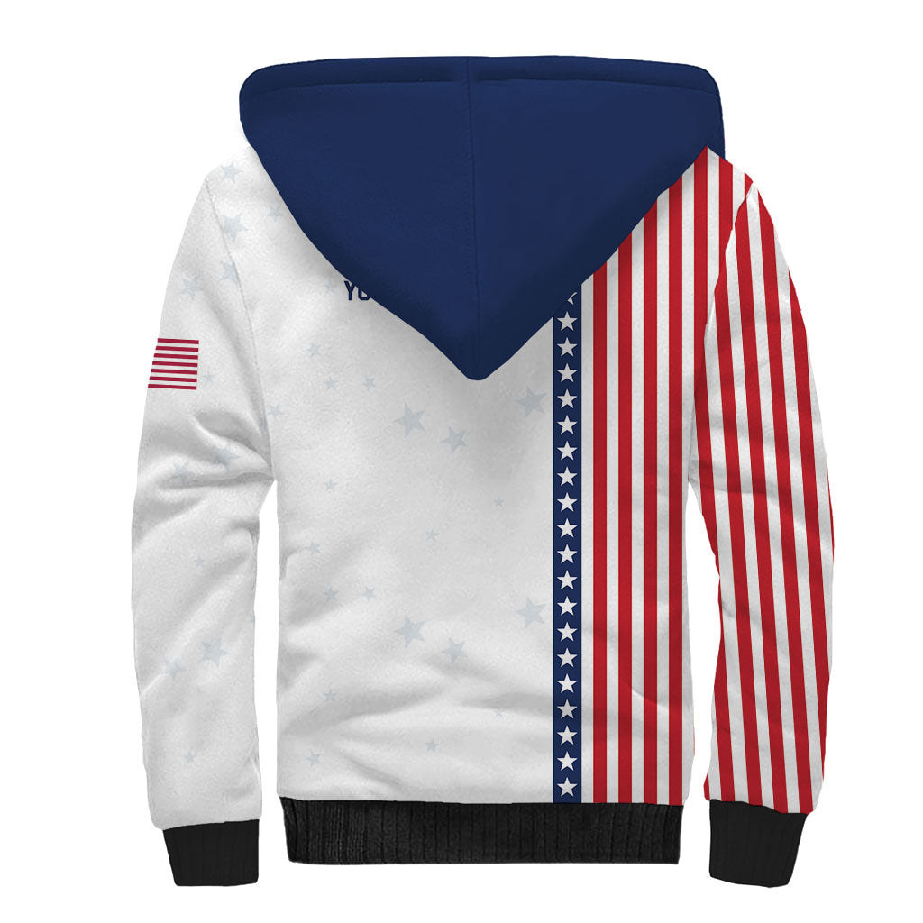 Personalized Soccer USA Est 1913 Sherpa Hoodie Patriotic United States