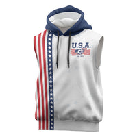 Personalized Soccer USA Est 1913 Sleeveless Hoodie Patriotic United States