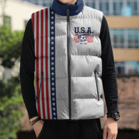 Personalized Soccer USA Est 1913 Sleeveless Puffer Jacket Patriotic United States