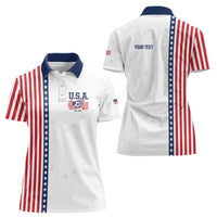 Personalized Soccer USA Est 1913 Women Polo Shirt Patriotic United States