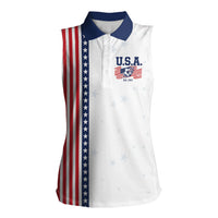 Personalized Soccer USA Est 1913 Women Sleeveless Polo Shirt Patriotic United States