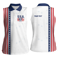 Personalized Soccer USA Est 1913 Women Sleeveless Polo Shirt Patriotic United States