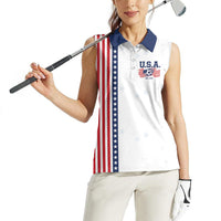 Personalized Soccer USA Est 1913 Women Sleeveless Polo Shirt Patriotic United States