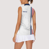 Personalized Soccer USA Est 1913 Women Sleeveless Polo Shirt Patriotic United States