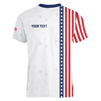 Personalized Soccer USA Est 1913 Women V-Neck T-Shirt Patriotic United States