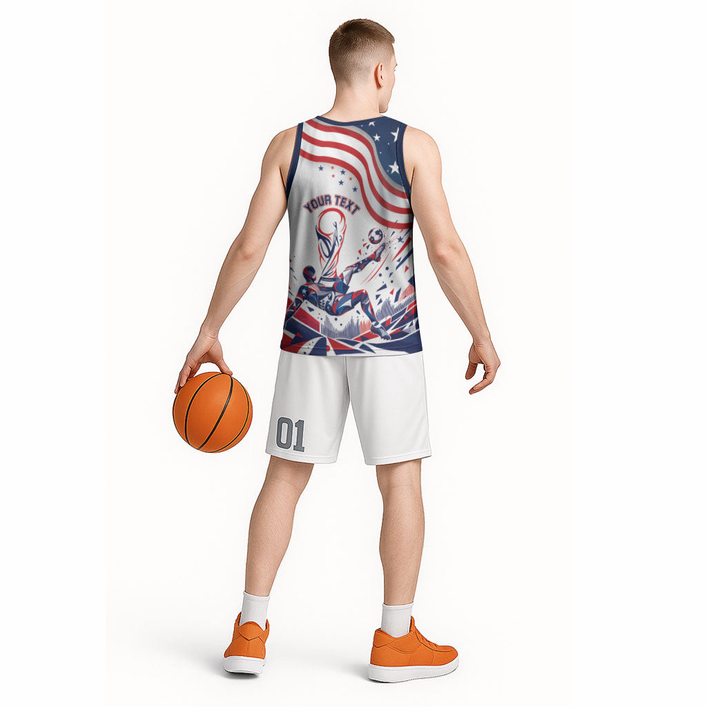 Personalized Soccer USA Basketball Jersey US Dynamic Stylized