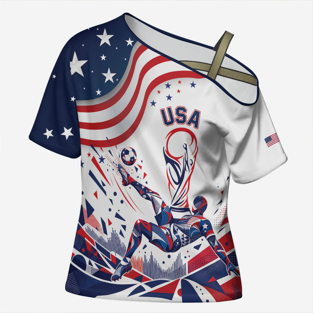 Personalized Soccer USA Cross Shoulder Shirt US Dynamic Stylized