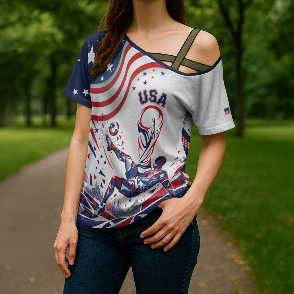 Personalized Soccer USA Cross Shoulder Shirt US Dynamic Stylized
