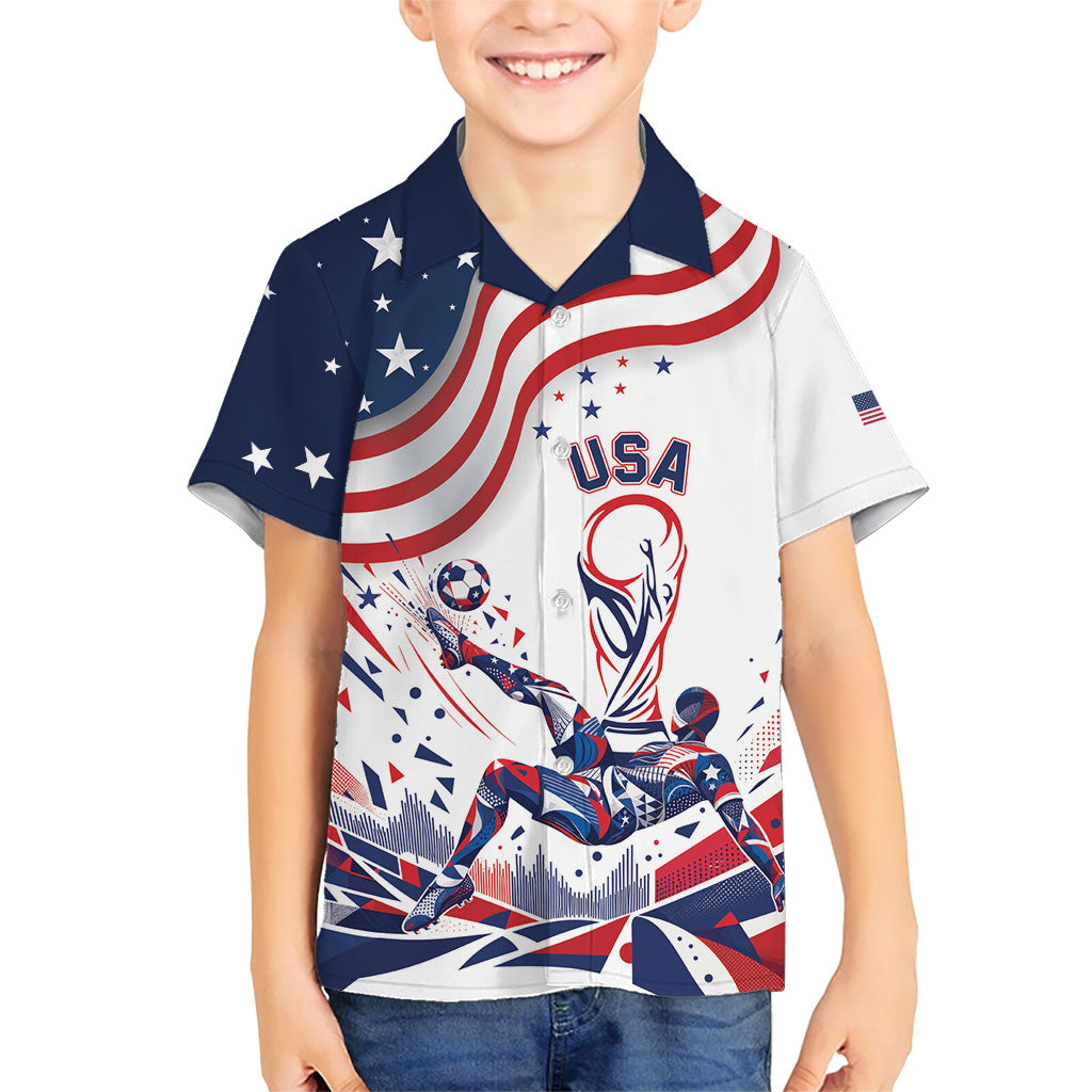 Personalized Soccer USA Kid Hawaiian Shirt US Dynamic Stylized