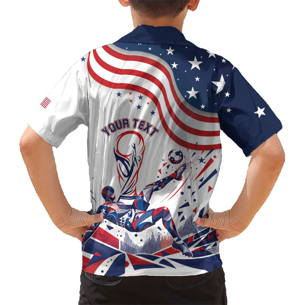 Personalized Soccer USA Kid Hawaiian Shirt US Dynamic Stylized