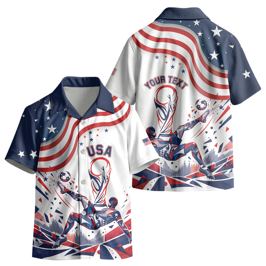 Personalized Soccer USA Kid Hawaiian Shirt US Dynamic Stylized LT01