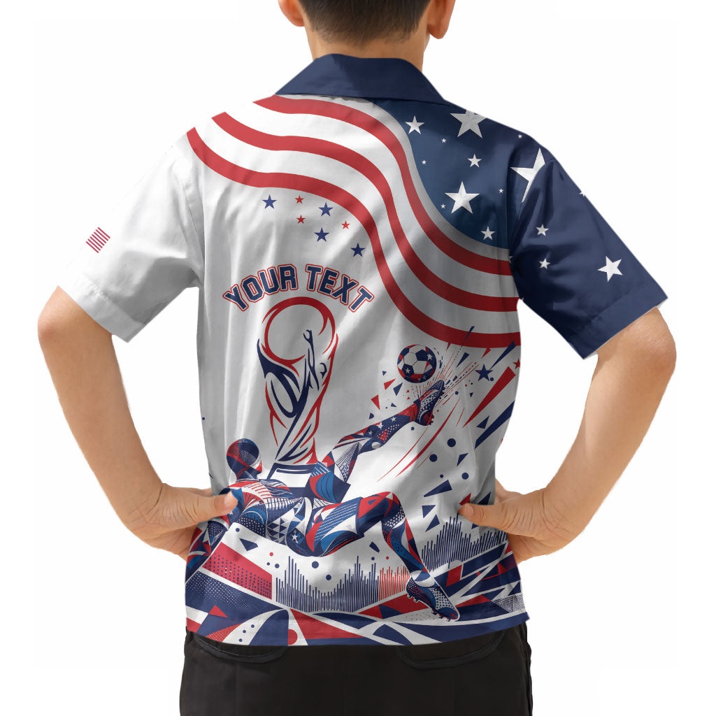 Personalized Soccer USA Kid Hawaiian Shirt US Dynamic Stylized LT01